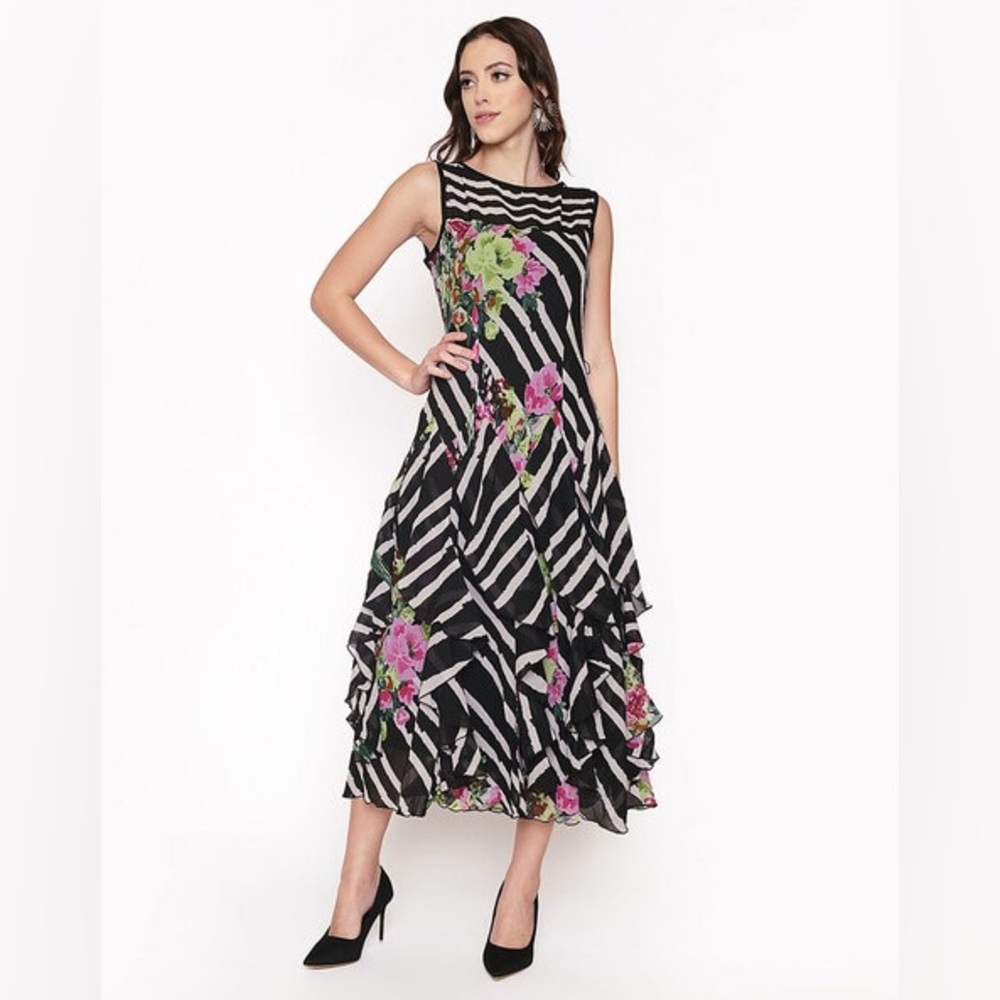 Floral Print Sleeveless Dress
